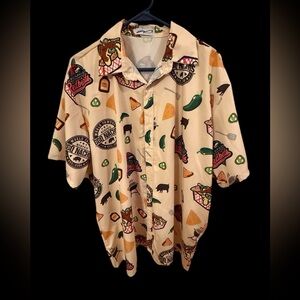 Memphis Redbirds BBQ Nachos Button-Up Shirt Adult XL | St Louis Cardinals AAA